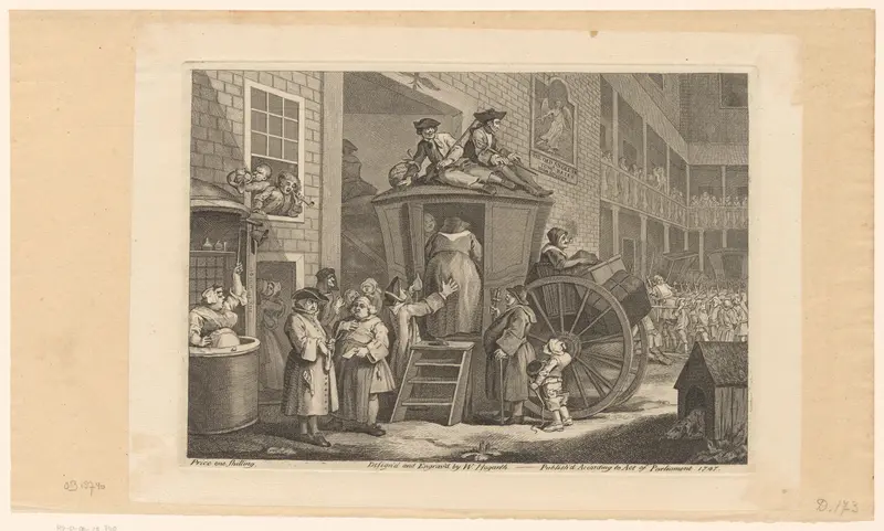 Koets bij een herberg Wall Art by Unknown - High-Resolution Digital Print