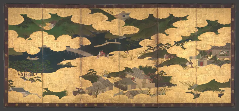 "Kogō" and "The Imperial Procession to Ōhara", from The Tale of the Heike (Heike monogatari) Wall Art by Unknown - High-Resolution Digital Print