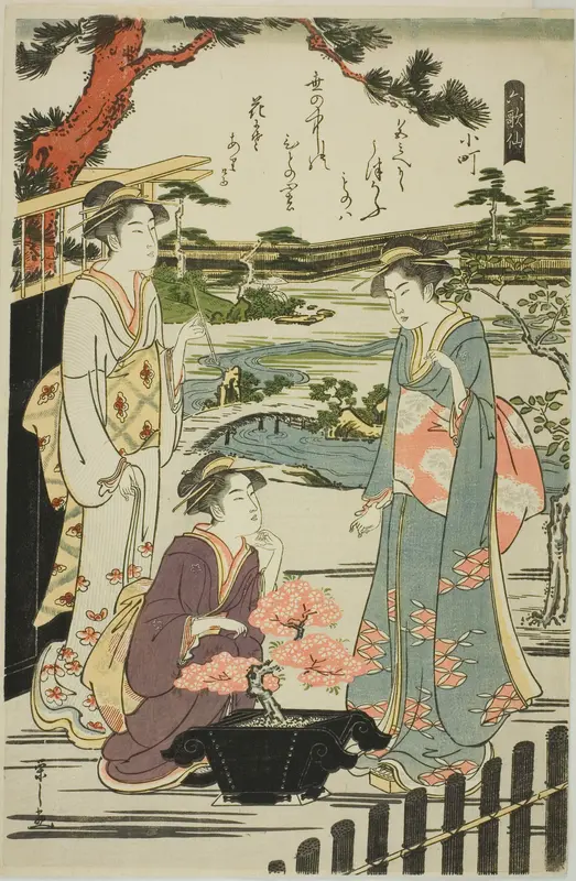 Komachi, from the series "Six Immortal Poets (Rokkasen)" Wall Art by Chôbunsai Eishi - High-Resolution Digital Print