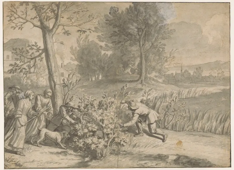 Konijnen- en eendenjacht Wall Art by Unknown - High-Resolution Digital Print