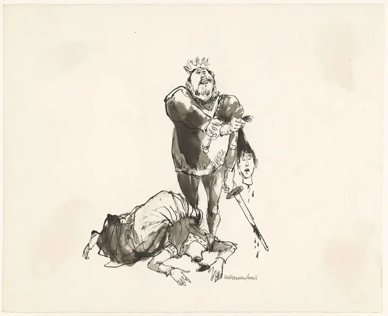 Koning onthoofdt koningin Wall Art by Unknown - High-Resolution Digital Print