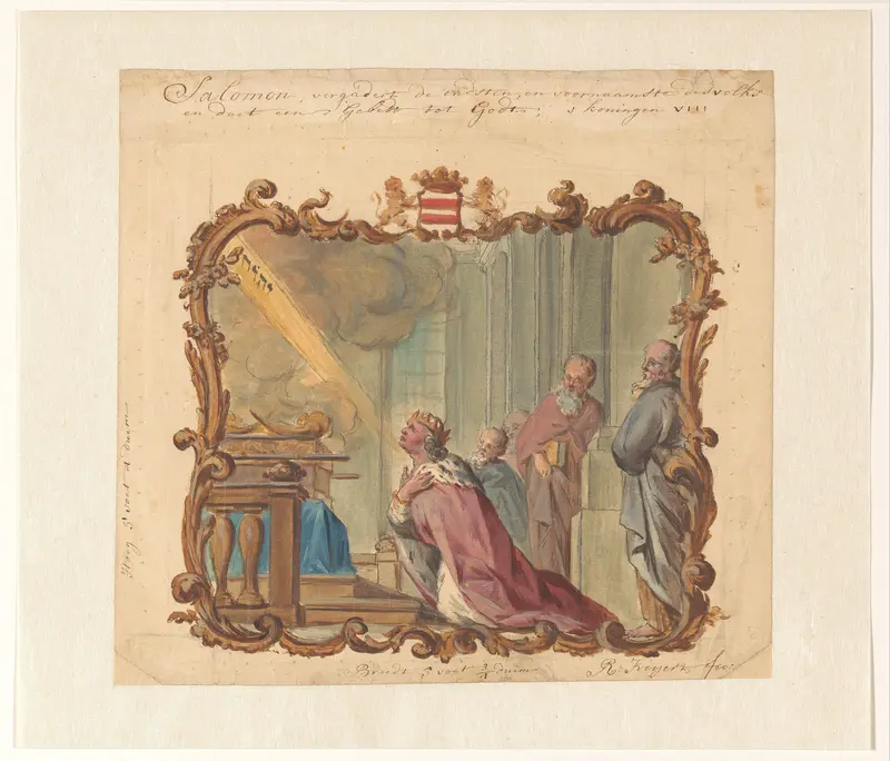 Koning Salomo in gebed tot God (Kon. I, vs. 8). Wall Art by Rienk Keyert - High-Resolution Digital Print