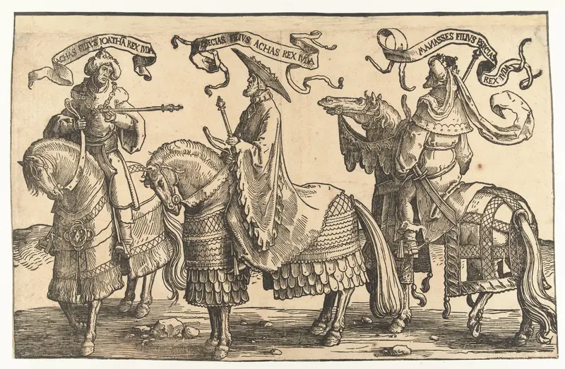 Koningen Achaz, Hizkia en Manasse Wall Art by Lucas van Leyden - High-Resolution Digital Print