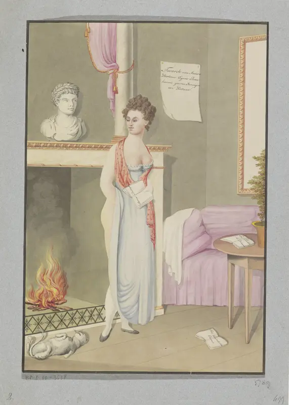 Koningin Hortense de Beauharnais in haar privévertrekken Wall Art by anonymous - High-Resolution Digital Print