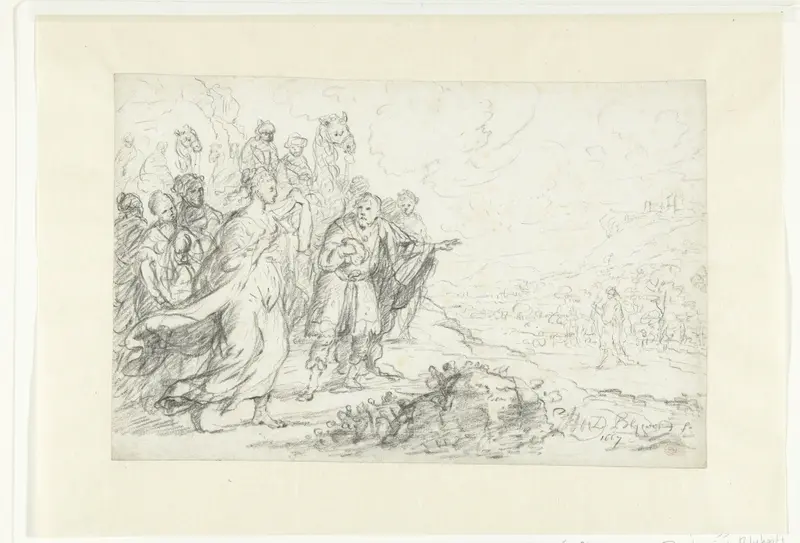 Koningin van Sheba bij Salomo (?) Wall Art by Unknown - High-Resolution Digital Print