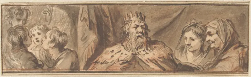 Koningsfiguur en de jongelingen in de oven Wall Art by Jacob de Wit - High-Resolution Digital Print