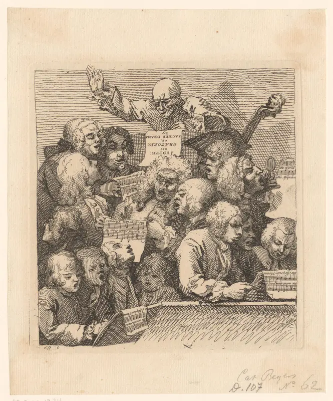 Koor van zingende mannen Wall Art by William Hogarth - High-Resolution Digital Print