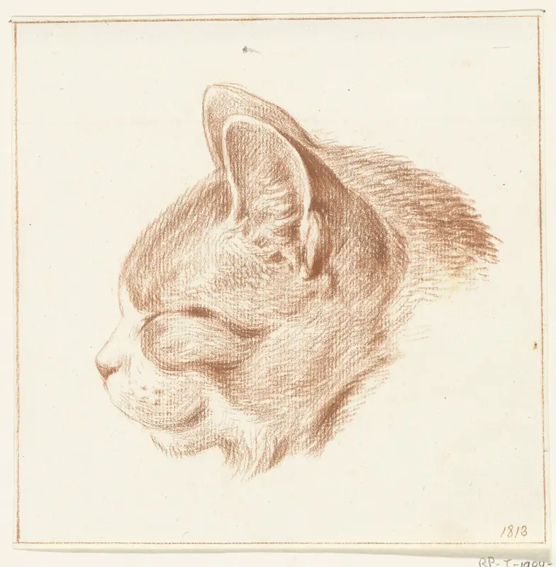 Kop van een kat, naar links Wall Art by Jean Bernard - High-Resolution Digital Print