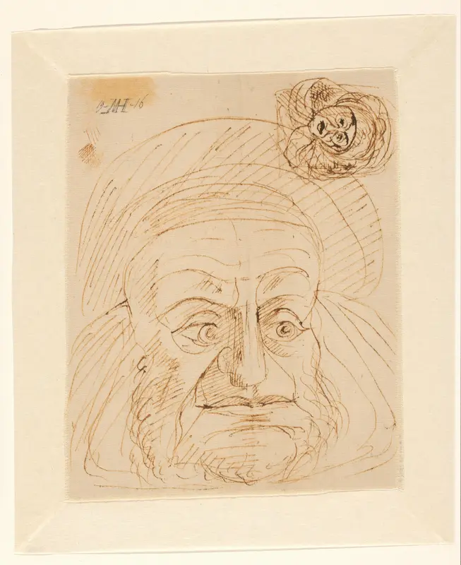 Kop van een man met baard en tulband Wall Art by Unknown - High-Resolution Digital Print