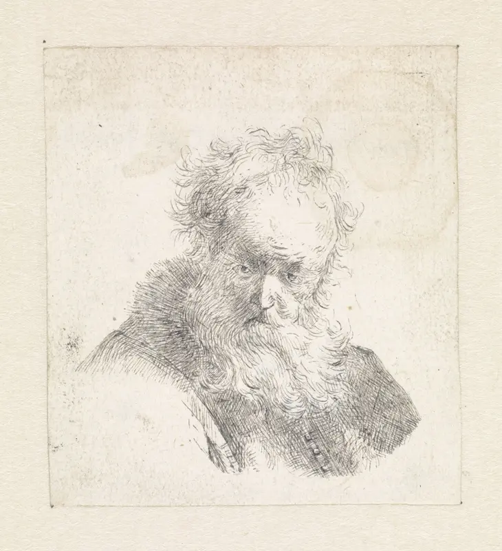 Kop van een oude man met baard Wall Art by Cornelis van der Griendt - High-Resolution Digital Print
