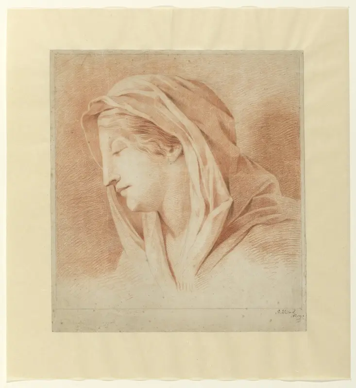 Kop van een vrouw met hoofddoek, van opzij Wall Art by J.H. Tak - High-Resolution Digital Print