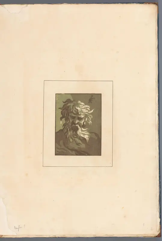 Kop van man met baard Wall Art by Unknown - High-Resolution Digital Print