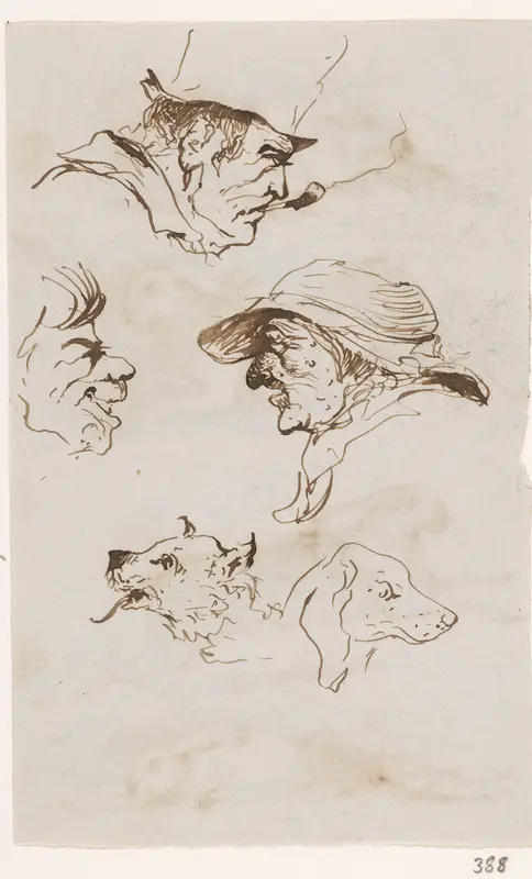 Koppen en honden Wall Art by Unknown - High-Resolution Digital Print