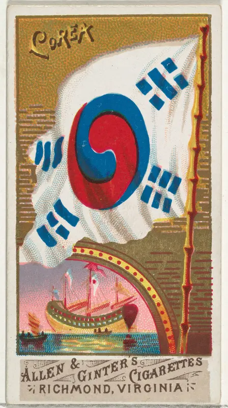 Korea, from Flags of All Nations, Series 1 (N9) for Allen & Ginter Cigarettes Brands Wall Art by Allen & Ginter - High-Resolution Digital Print