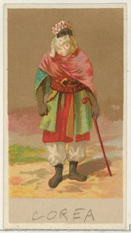 Korea, from the Natives in Costume series (N16), Teofani Issue, for Allen & Ginter Cigarettes Brands Wall Art by Allen & Ginter - High-Resolution Digital Print