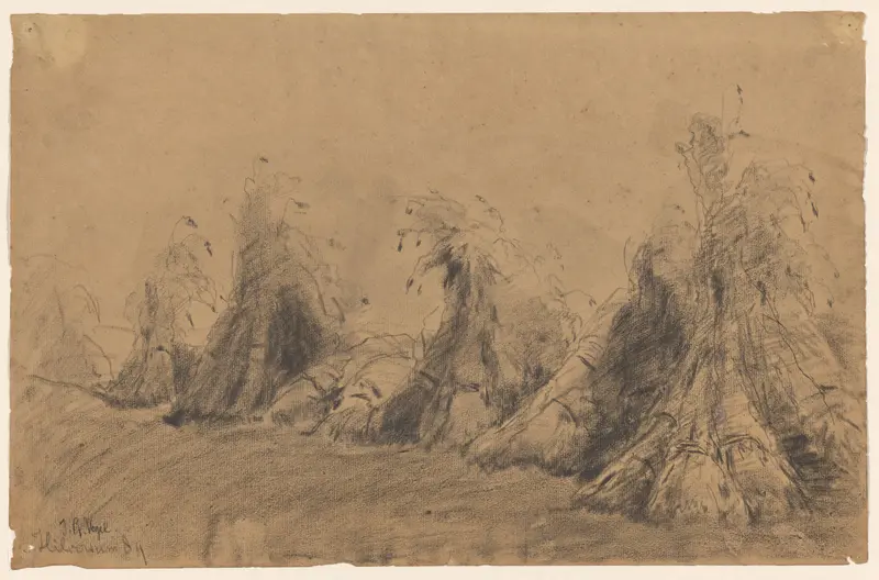 Korenschoven te Hilversum Wall Art by Unknown - High-Resolution Digital Print