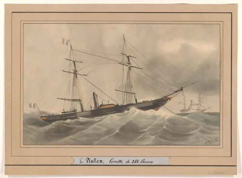 Korvet Pluto op zee Wall Art by Unknown - High-Resolution Digital Print