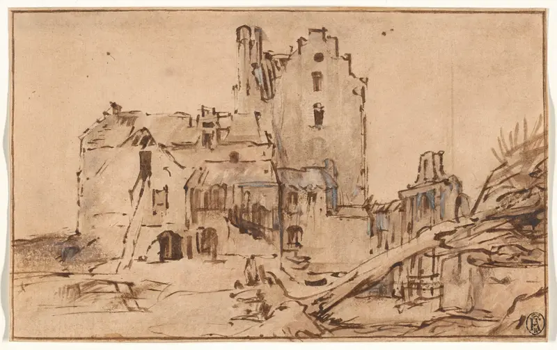Kostverloren Castle in Decay Wall Art by Rembrandt van Rijn - High-Resolution Digital Print