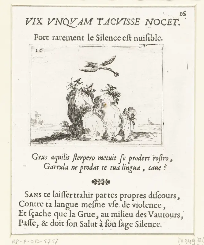Kraanvogel met een steen in de snavel Wall Art by François Langlois - High-Resolution Digital Print