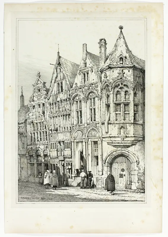 Kraenstrate Maline, from Facsimiles of Sketches made in Flanders and Germany