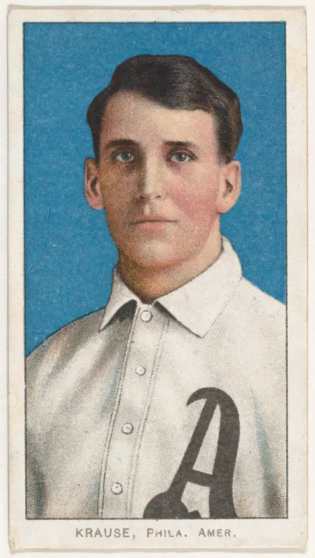 Krause, Philadelphia, American League, from the White Border series (T206) for the American Tobacco Company Wall Art by American Tobacco Company - High-Resolution Digital Print