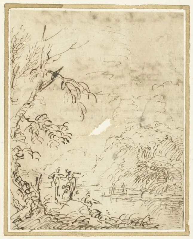 Krijgslieden met lansen in een landschap Wall Art by Salvator Rosa - High-Resolution Digital Print