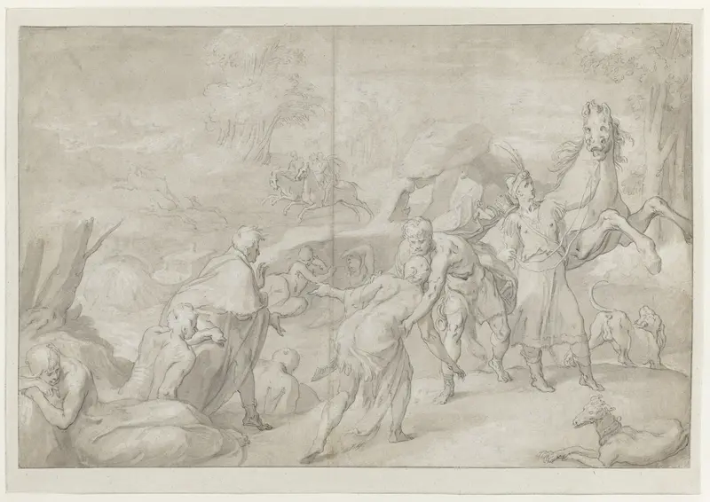 Krijgsman begroet een oude man Wall Art by Toussaint Dubreuil - High-Resolution Digital Print