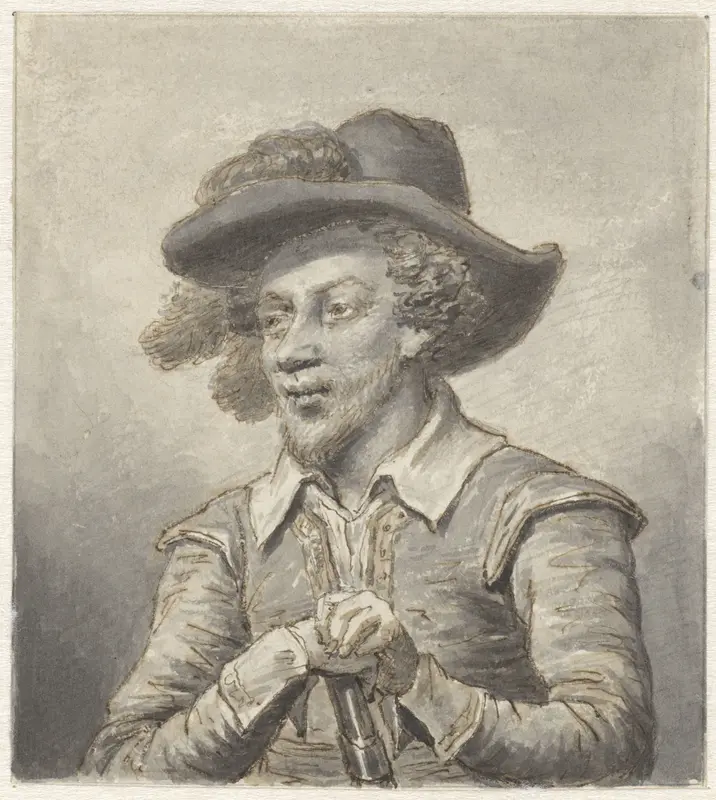 Krijgsman in historisch kostuum Wall Art by Christiaan Kramm - High-Resolution Digital Print