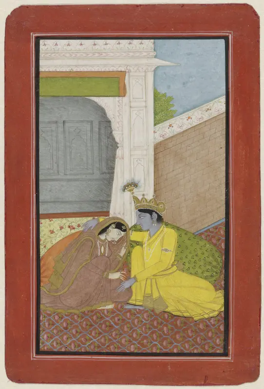 Krishna en Radha Wall Art by anonymous - High-Resolution Digital Print