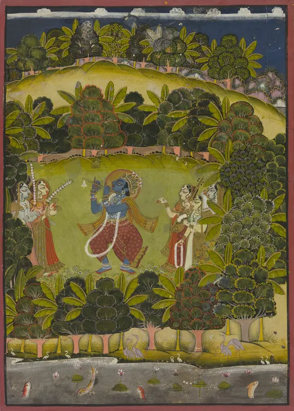 Krishna Fluting for the Gopis Wall Art by Unknown - High-Resolution Digital Print