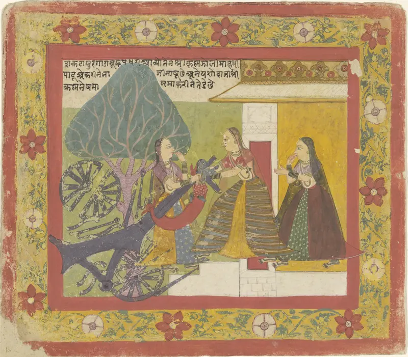 Krishna heeft de wagendemon vernietigd Wall Art by anonymous - High-Resolution Digital Print