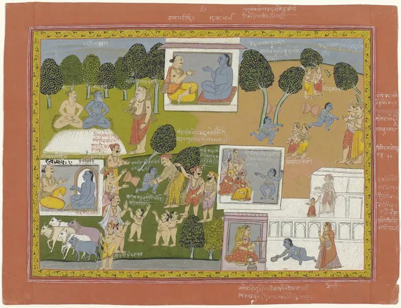 Krishna ontwortelt de Arjuna bomen Wall Art by anonymous - High-Resolution Digital Print