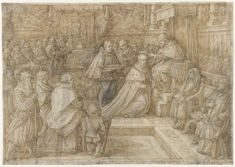 Kroning van Cosimo I Medici door Paus Pius V, 1569 Wall Art by Jan van der Straet - High-Resolution Digital Print