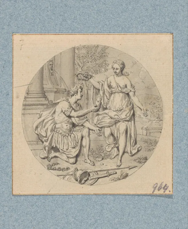 Kroning van een militair (in doos met 43 tekeningen) Wall Art by Louis Fabritius Dubourg - High-Resolution Digital Print