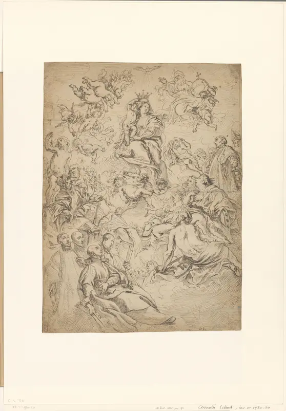 Kroning van Maria door Christuskind Wall Art by Cornelis Schut (I) - High-Resolution Digital Print