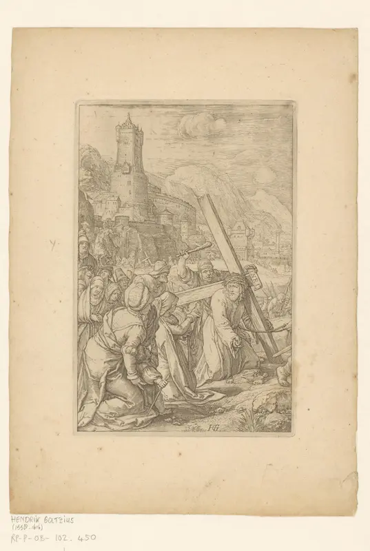 Kruisdraging met de Heilige Veronica Wall Art by Unknown - High-Resolution Digital Print