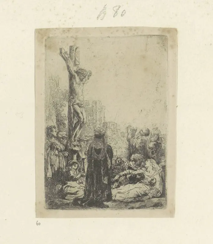 Kruisiging: kleine plaat Wall Art by Henry Louis Basan - High-Resolution Digital Print