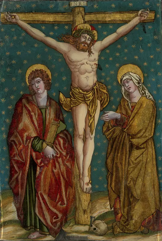 Kruisiging van Jezus met Maria en Johannes Wall Art by anonymous - High-Resolution Digital Print