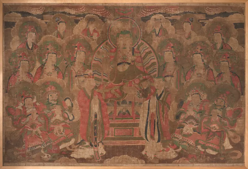 Ksitigarbha Bodhisattva with Assembly Wall Art by Unknown - High-Resolution Digital Print