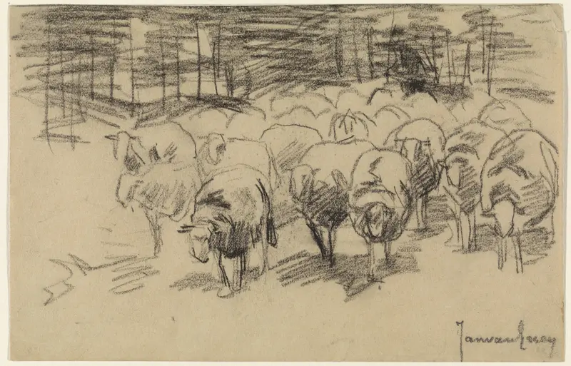 Kudde schapen Wall Art by Jan van Essen - High-Resolution Digital Print