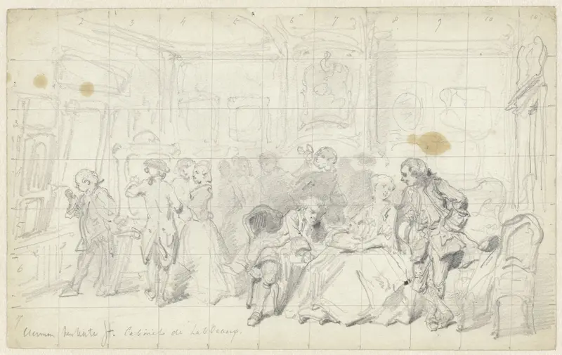 Kunstbeschouwing in een oud Hollands huis Wall Art by Herman Frederik Carel ten Kate - High-Resolution Digital Print