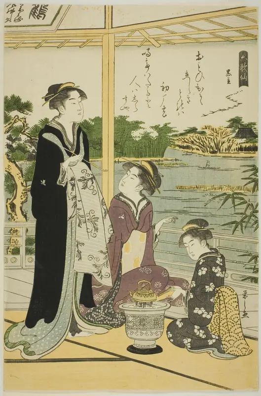 Kuronushi, from the series "Six Immortal Poets (Rokkasen)" Wall Art by Chôbunsai Eishi - High-Resolution Digital Print