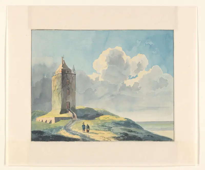 Kustgezicht met vuurtoren Wall Art by Johannes van Reijn - High-Resolution Digital Print