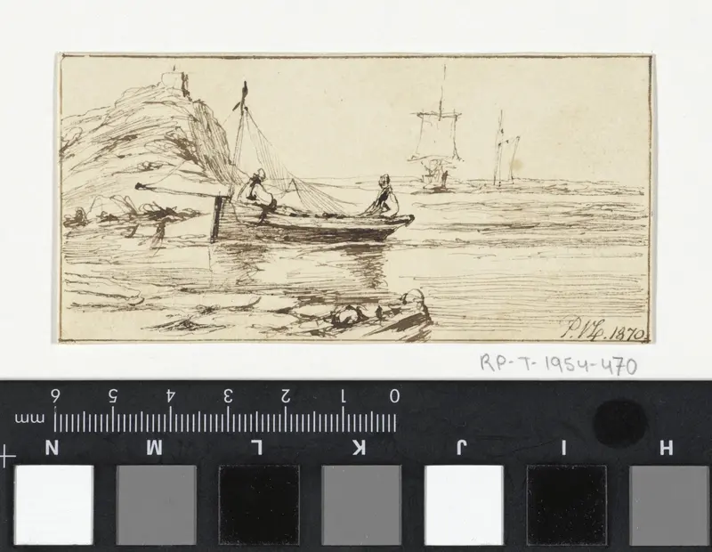 Kustlandschap met een roeibootje Wall Art by Pieter van Loon - High-Resolution Digital Print
