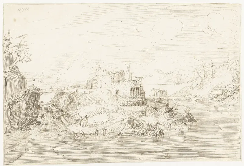 Kustlandschap met ruïnes Wall Art by Unknown - High-Resolution Digital Print