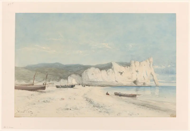 Kustlandschap met witte krijtrotsen Wall Art by Hendrik Veder - High-Resolution Digital Print