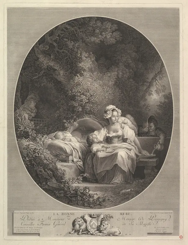 La Bonne Mere Wall Art by Jean Honoré Fragonard - High-Resolution Digital Print