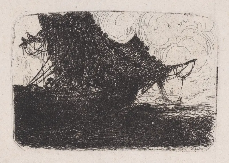 La Caravelle (The Caravel) Wall Art by Rodolphe Bresdin - High-Resolution Digital Print