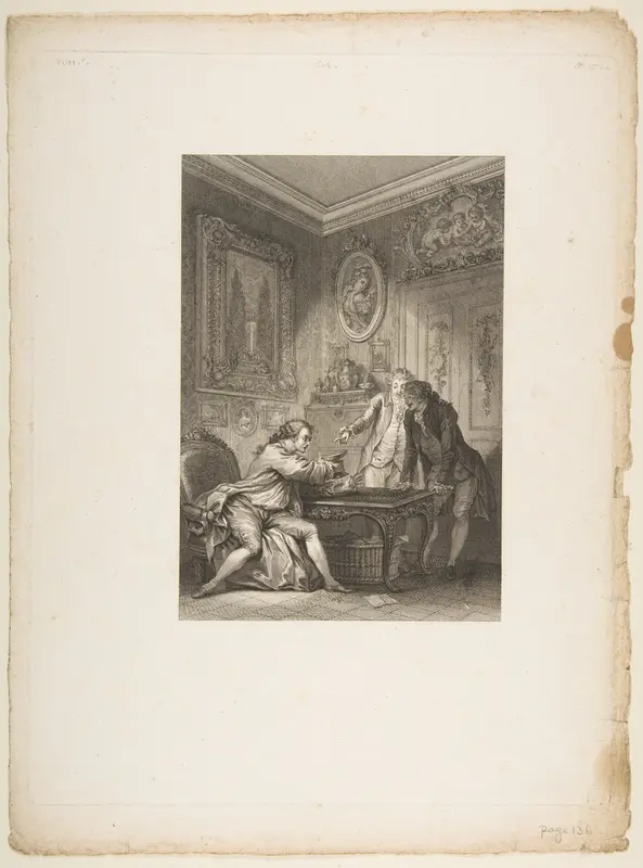 La Coupe Enchantee, from "Contes et nouvelles en vers par Jean de La Fontaine.  A Paris, de l'imprimerie de  P. Didot, l'an III de la République, 1795" Wall Art by Jean-Baptiste-Michel Dupréel - High-Resolution Digital Print