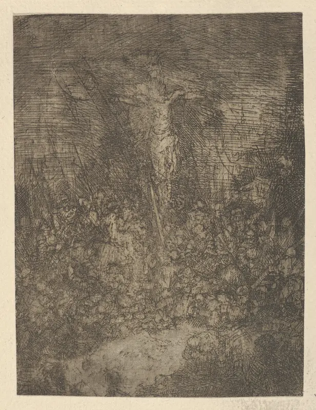 La Crucifixion (The Crucifixion) Wall Art by Rodolphe Bresdin - High-Resolution Digital Print